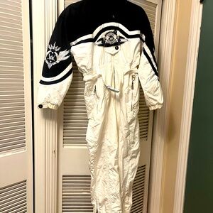 Woman’s one piece ski suit. Pristine condition